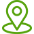 Green location pin icon with a circular base, symbolising a map marker or place indicator.