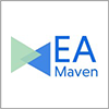 EA Maven logo with blue text and two overlapping triangles, one blue and one green, on a white background.