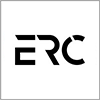 Black stylised letters ERC on a white background, with the C partially broken or open.