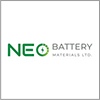 NEO Battery Materials Ltd. logo with NEO in green and BATTERY MATERIALS LTD. in grey on a white background.